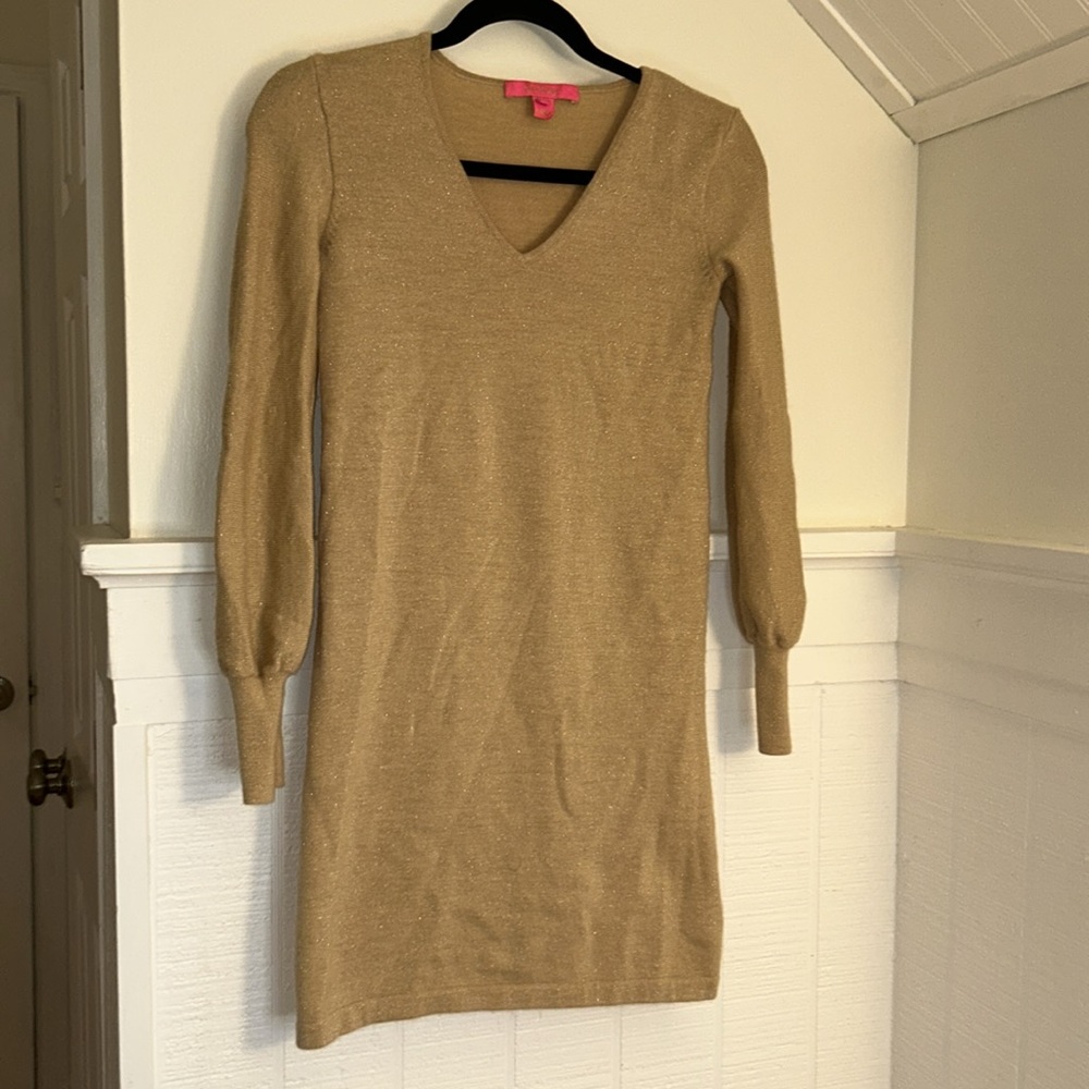 Lilly Pulitzer Gold Wool Blend Sariyah Dress Women’s
XXS - Picture 3 of 11